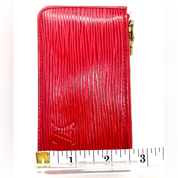 EUC LOUIS VUITTON ATELIER Red Epi Leather Pochette Clés Key Pouch - Picture 7 of 8